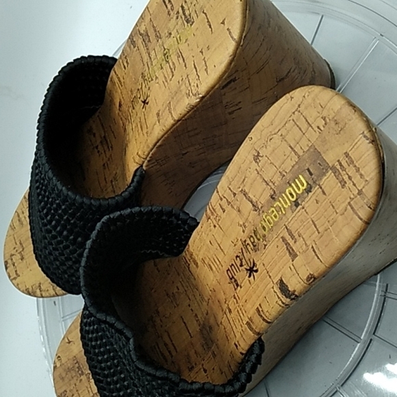 Montego Bay Club 7.5 black wedge mules - Picture 5 of 8